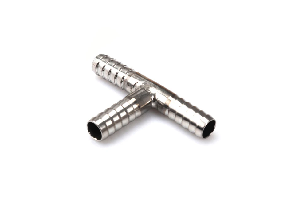 T-koppling Rostfri med 10mm slangnipplar