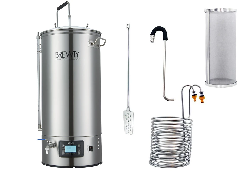 Brewly 40L V3 Bryggverk med Chiller, Hop Spider, Mäskslev & Whirlpool