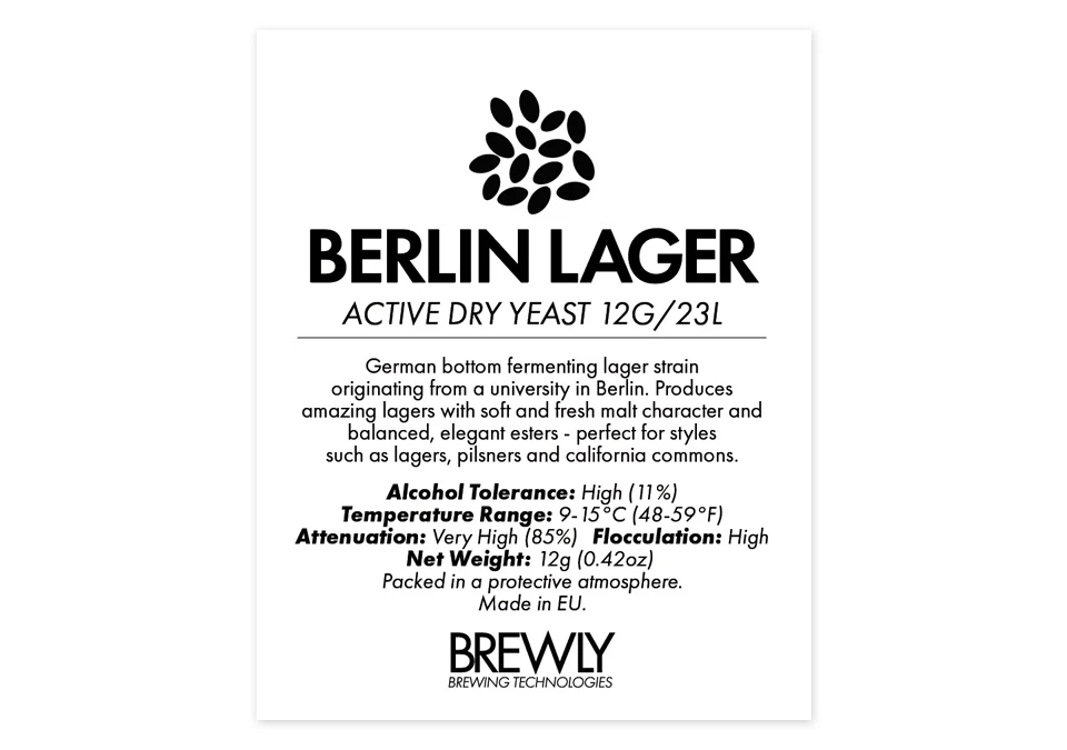 Brewly Berlin Lager 12g jäst