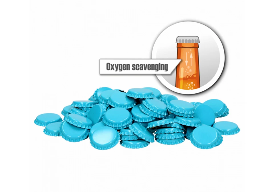 Caps 100-pack Light Blue (Oxygen-Scavenging)