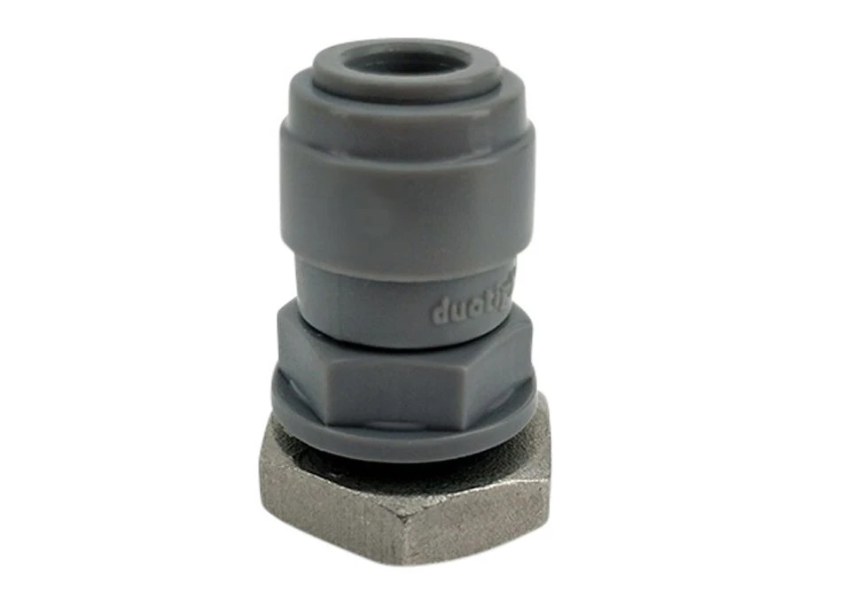 Push Fit Duotight Bulkhead Fitting 8mm 5/16" - 1/4" Male
