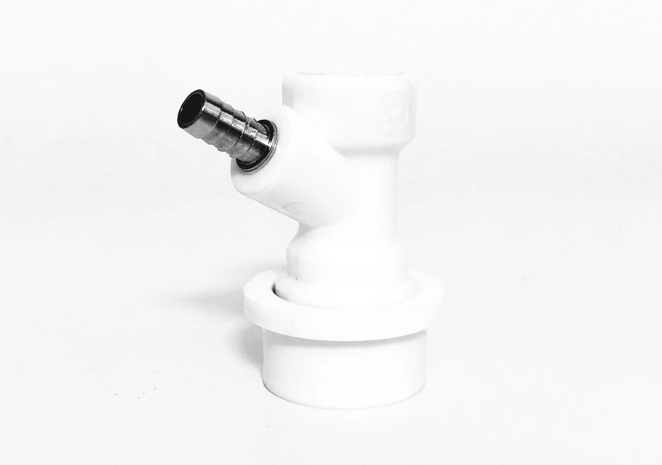 Ball Lock Disconnect Barbed Grey/White for Gas
