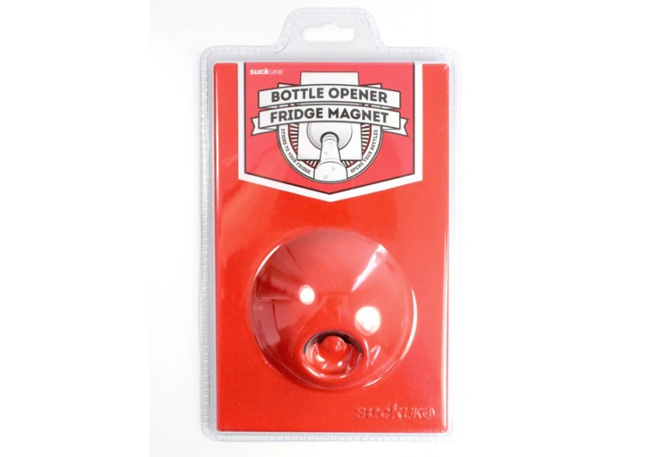Bottle Opener Fridge Magnet RED
