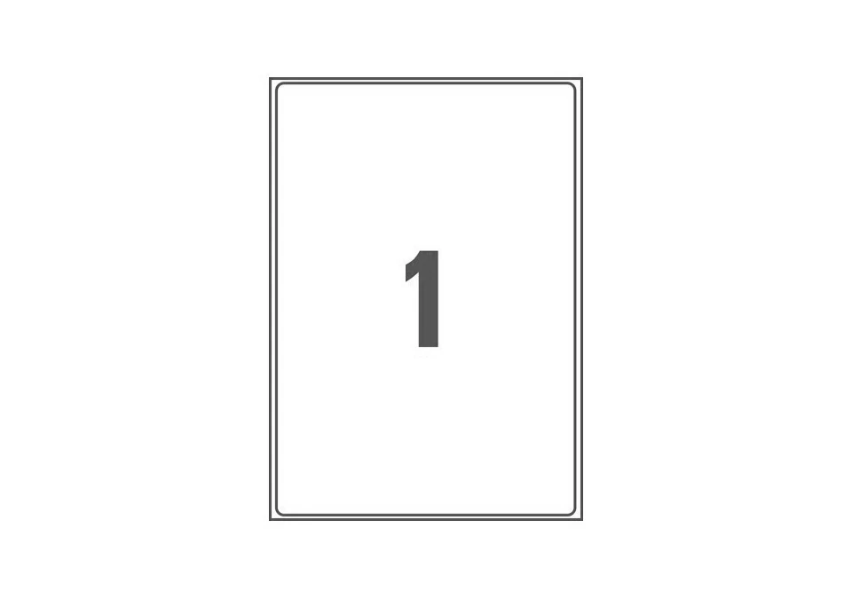 Multi-purpose labels 199,6x289,1mm 100-pack