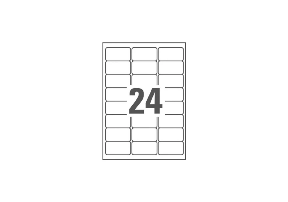 Multi-purpose labels 63,5x33,9mm 2400-pack