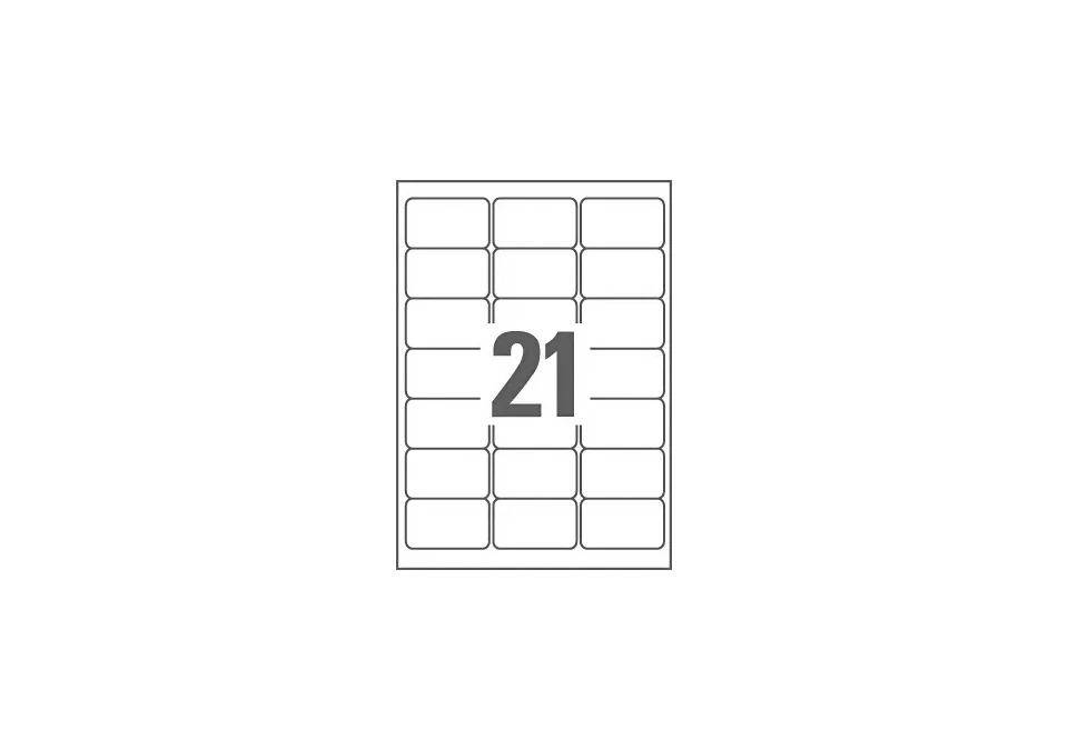 Multi-purpose labels 63,5x38,1mm 2100-pack